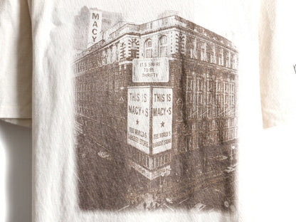 90s Macy's メイシーズ 企業 プリント 半袖 Tシャツ (XL)