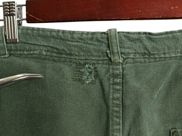 70s ★ スウェーデン軍 実物 コットン ユーティリティ ワーク パンツ メンズ 34 32 程 ユーロ ヴィンテージ ミリタリー テーパード 軍物 緑