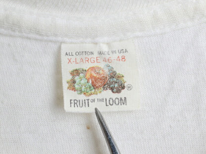 70's Fruit of the Loom ヨセミテ・サム ハンドプリント 半袖 Tシャツ (XL)