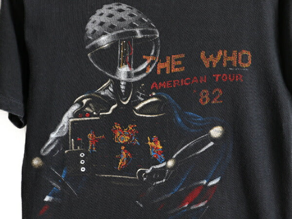 80s USA製 ビンテージ ★ The Who AMERICAN TOUR 82 両面 プリント 半袖 Tシャツ ( メンズ M ) 古着 80年代 ザ フー バンド ロック ツアーT