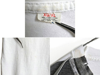 80s ビンテージ ★ チェ ゲバラ 両面 大判 プリント 半袖 Tシャツ ( メンズ XL ) 古着 チェゲバラ シングルステッチ アート フォト 偉人 白