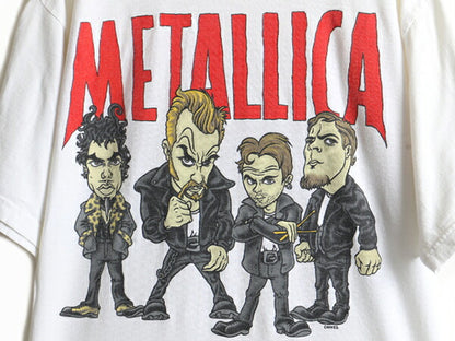 90s USA製 ★ メタリカ 両面 プリント 半袖 Tシャツ ( メンズ XL ) 古着 90年代 METALLICA オフィシャル バンド ロック キャラクター 白