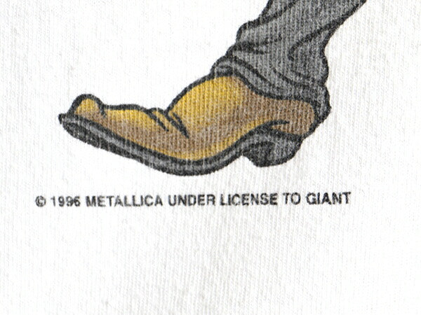 90s USA製 ★ メタリカ 両面 プリント 半袖 Tシャツ ( メンズ XL ) 古着 90年代 METALLICA オフィシャル バンド ロック キャラクター 白