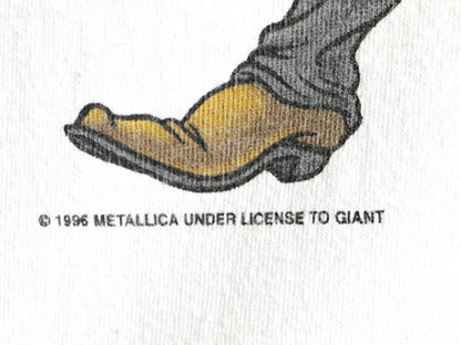 90s USA製 ★ メタリカ 両面 プリント 半袖 Tシャツ ( メンズ XL ) 古着 90年代 METALLICA オフィシャル バンド ロック キャラクター 白