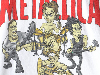 90s USA製 ★ メタリカ 両面 プリント 半袖 Tシャツ ( メンズ XL ) 古着 90年代 METALLICA オフィシャル バンド ロック キャラクター 白