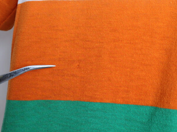 70's 80's Unknown ワイド ボーダー 半袖 Tシャツ (XS程)