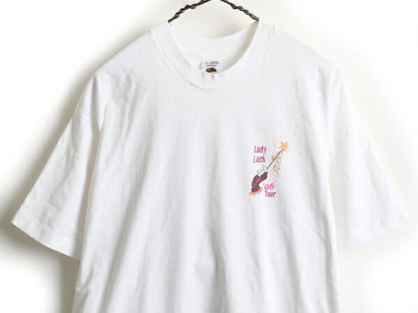 90's Virginia Lottery Lady Luck 96 Tour 両面 プリント 半袖 Tシャツ (L)