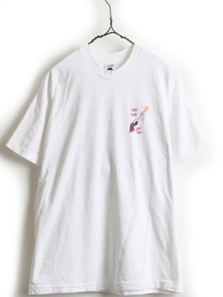 90's Virginia Lottery Lady Luck 96 Tour 両面 プリント 半袖 Tシャツ (L)