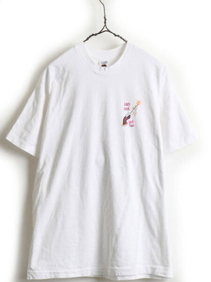 90's Virginia Lottery Lady Luck 96 Tour 両面 プリント 半袖 Tシャツ (L)