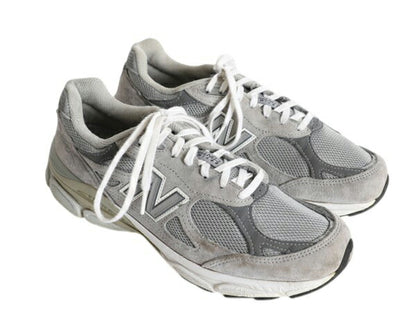 USA製 ★ ニューバランス W990GL3 スニーカー 8 1/2 レディース メンズ 25.5cm 程/ ランニング シューズ 990 V3 ヘリテージ モデル グレー