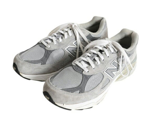 USA製 ★ ニューバランス W990GL3 スニーカー 8 1/2 レディース メンズ 25.5cm 程/ ランニング シューズ 990 V3 ヘリテージ モデル グレー