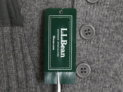 デッドストック 00s エルエルビーン コマンド ニット セーター メンズ L リブ編み メリノ ラム ウール ヘンリーネック エルボーパッチ 無地