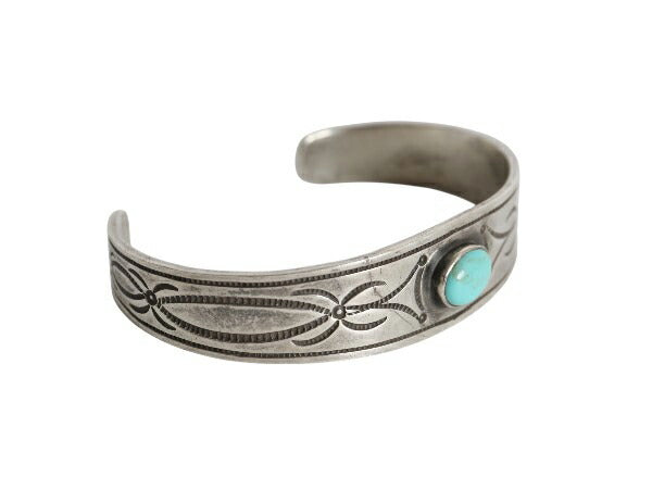 ★ ナバホ Joe Piaso Jr 作 ターコイズ シルバー バングル 小物 インディアン ジュエリー アーティスト ブレスレット STERLING 銀 ストーン