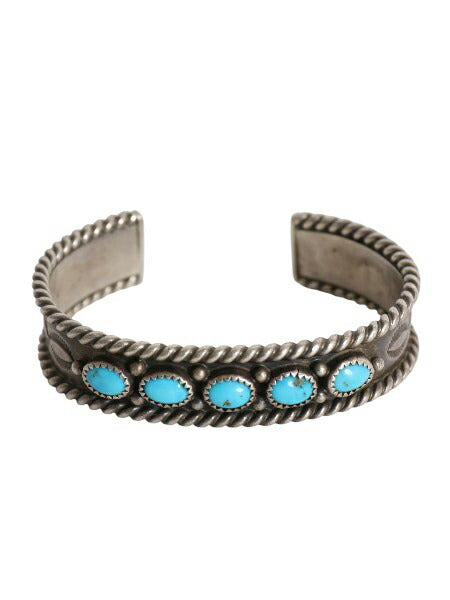 70s ~ 90s ★ ナバホ アーティスト 作 ローワーク ターコイズ シルバー バングル / 小物 ヴィンテージ ブレスレット STERLING 銀 ストーン