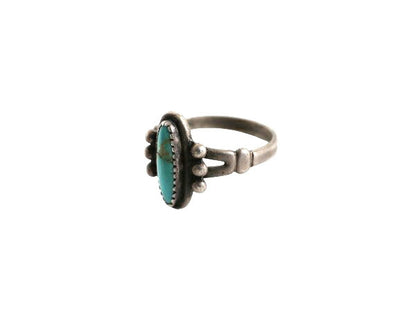 50s~ ★ BELL TRADING ターコイズ シルバー ピンキー リング / ヴィンテージ インディアン ジュエリー 指輪 STERLING 銀 フレッドハービー