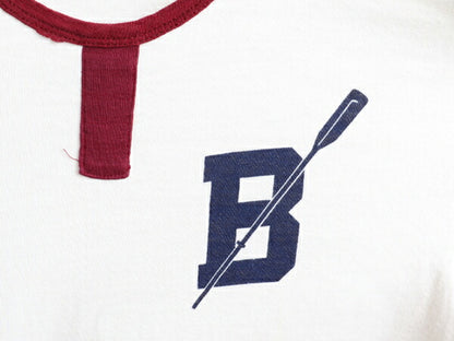 70's Champion チャンピオン チョコチン 染み込み プリント Tシャツ (S)