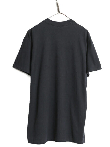 90s USA製 ★ 3Dエンブレム ハーレー ダビッドソン ウルフ プリント Tシャツ メンズ XL～ / 古着 オールド オフィシャル バイク アニマル 黒