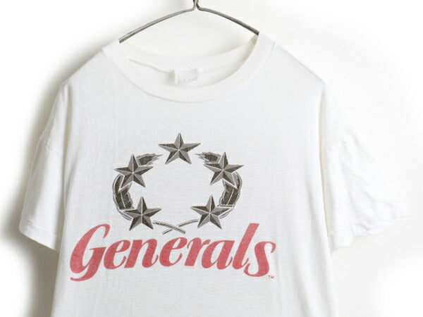 80's パキ綿 企業物 両面 プリント 半袖 Tシャツ (M 程)