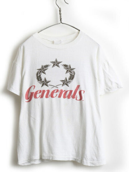 80's パキ綿 企業物 両面 プリント 半袖 Tシャツ (M 程)