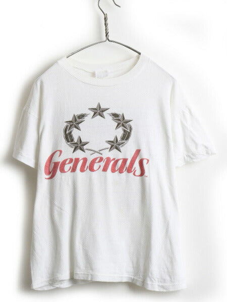 80's パキ綿 企業物 両面 プリント 半袖 Tシャツ (M 程)