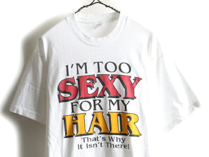 90s ジョーク メッセージ プリント 半袖 Tシャツ (L)