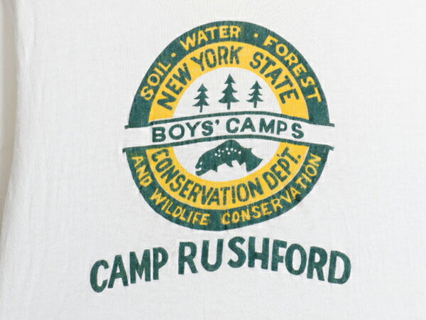 60's 70's NEW YORK STATE BOYS CAMPS プリント 半袖 Tシャツ (M)