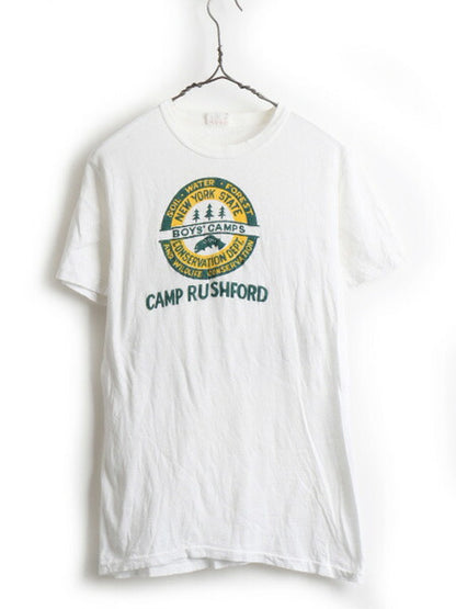 60's 70's NEW YORK STATE BOYS CAMPS プリント 半袖 Tシャツ (M)