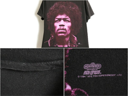 90's jimi Hendrix ジミ ヘンドリックス 大判 プリント 半袖 Tシャツ (S程)