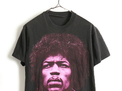 90's jimi Hendrix ジミ ヘンドリックス 大判 プリント 半袖 Tシャツ (S程)