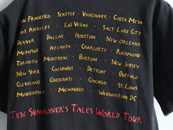 90s STING スティング Ten Summoner's Tales WORLD TOUR ツアー プリント 半袖 Tシャツ (M)