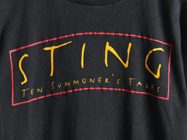 90s STING スティング Ten Summoner's Tales WORLD TOUR ツアー プリント 半袖 Tシャツ (M)