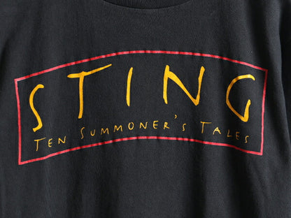 90s STING スティング Ten Summoner's Tales WORLD TOUR ツアー プリント 半袖 Tシャツ (M)