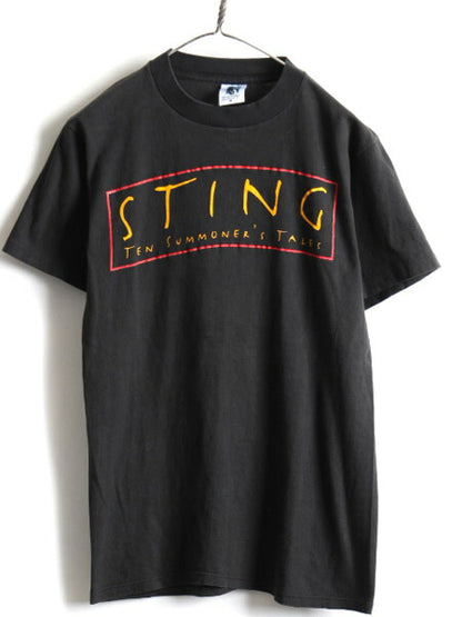 90s STING スティング Ten Summoner's Tales WORLD TOUR ツアー プリント 半袖 Tシャツ (M)