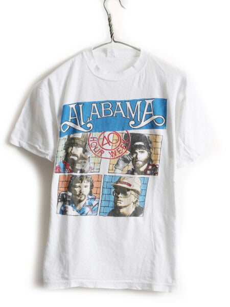 パキ綿 80's ALABAMA アラバマ 40 Hour Week The Fans Tour ツアー 両面 プリント 半袖 Tシャツ (M程)