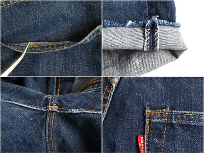 濃紺 60s USA製 ★ リーバイス 505 BIG E カットオフ インディゴ デニム ショートパンツ メンズ 34 / 古着 60年代 Levis ショーツ シングル