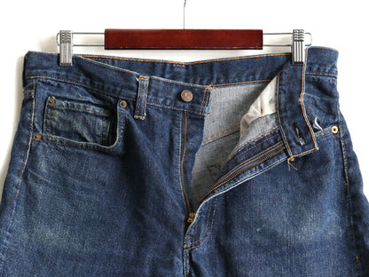 濃紺 60s USA製 ★ リーバイス 505 BIG E カットオフ インディゴ デニム ショートパンツ メンズ 34 / 古着 60年代 Levis ショーツ シングル