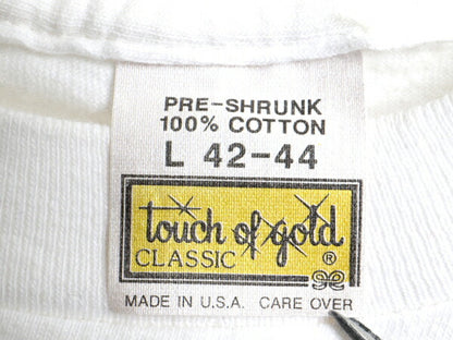 80s メッセージ 両面 プリント 半袖 Tシャツ (L)