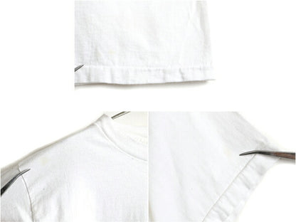 80s メッセージ 両面 プリント 半袖 Tシャツ (L)