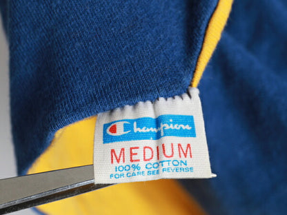70s USA製 ★ Champion チャンピオン プリント コットン 半袖 リバーシブル Tシャツ ( メンズ 男性 M ) 70年代 ビンテージ バータグ USED