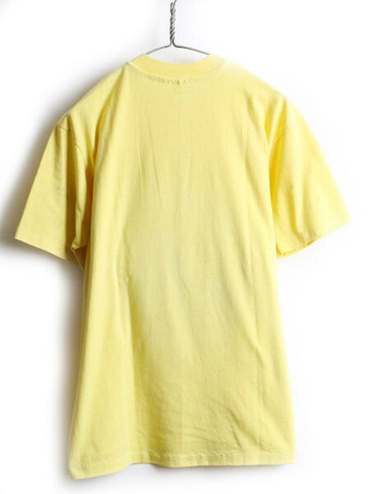 80's キャラクター メッセージ ジョーク プリント 半袖 Tシャツ (L)