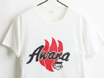 60's Champion チャンピオン Awana CLUBS 染み込み プリント 半袖 Tシャツ (M)