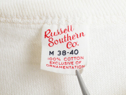 60's Russell Southern ラッセル サザン フロッキー プリント 半袖 Tシャツ (M)