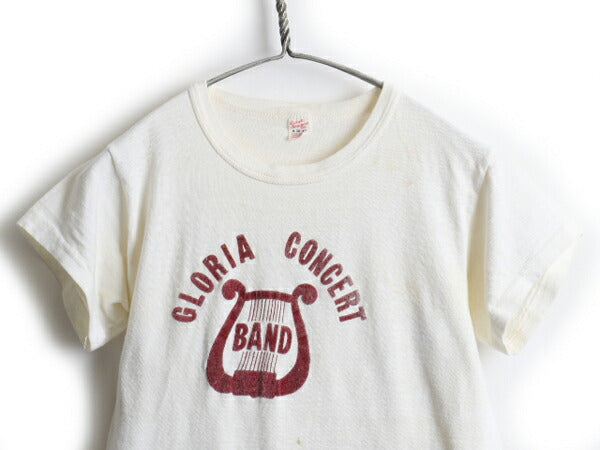 60's Russell Southern ラッセル サザン フロッキー プリント 半袖 Tシャツ (M)
