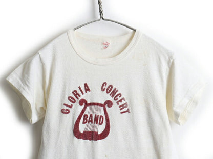 60's Russell Southern ラッセル サザン フロッキー プリント 半袖 Tシャツ (M)