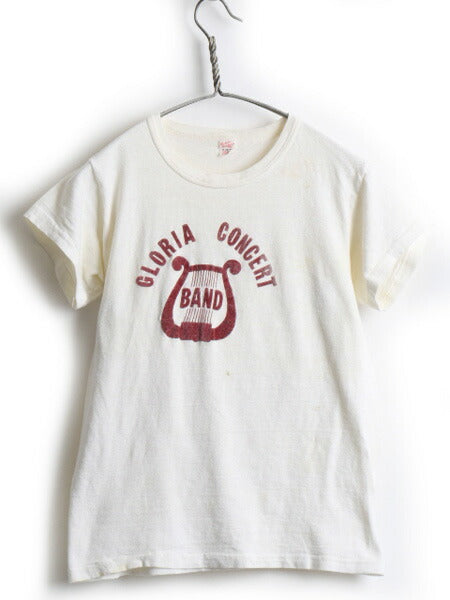 60's Russell Southern ラッセル サザン フロッキー プリント 半袖 Tシャツ (M)
