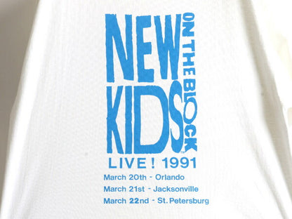 90s NEW KIDS ON THE BLOCK ニューキッズオンザブロック 1991 ツアー 両面 プリント 半袖 Tシャツ (L)