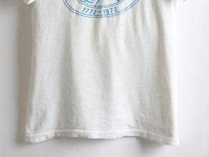 70s ★ Velva Sheen ヴェルバシーン ミルヴィル 200周年 プリント 半袖 コットン Tシャツ ( メンズ 男性 M ) 70年代 ビンテージ 古着 USED