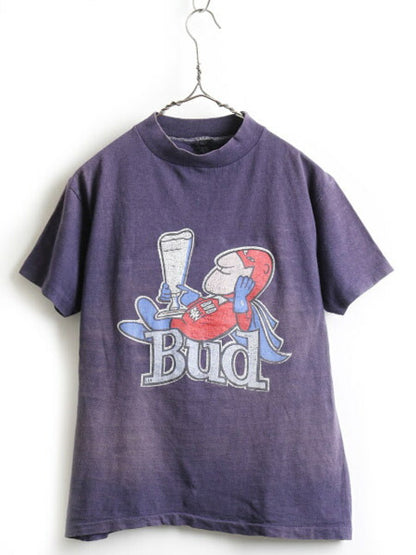 80's BUDMAN バドマン プリント 半袖 Tシャツ (S～M程)