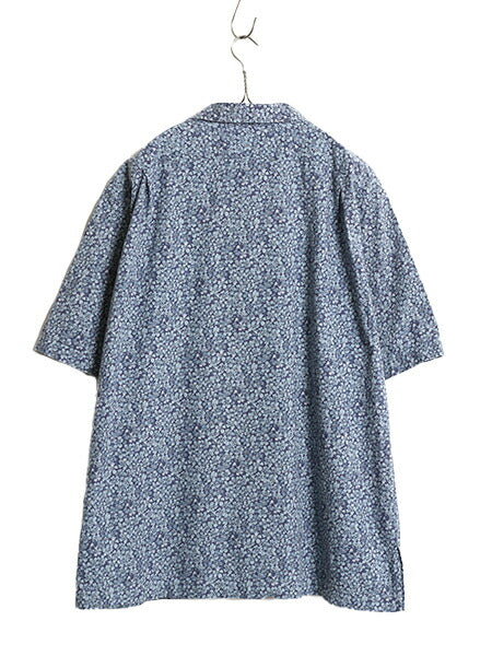 90s ★ ポロ ラルフローレン 花柄 オープンカラー シャツ メンズ XL オールド CALDWELL ハワイアン アロハ 総柄 ループ留め 開襟 ボックス