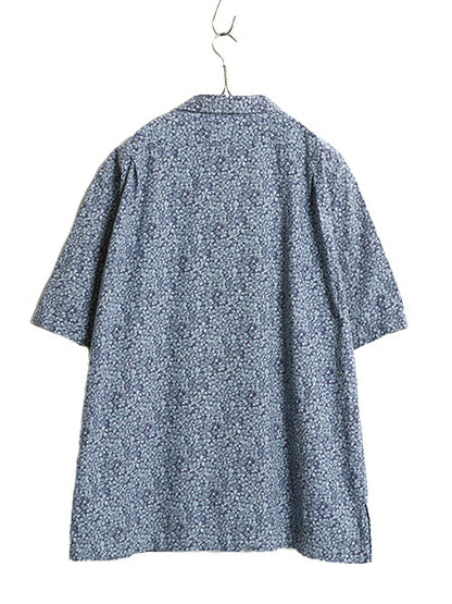 90s ★ ポロ ラルフローレン 花柄 オープンカラー シャツ メンズ XL オールド CALDWELL ハワイアン アロハ 総柄 ループ留め 開襟 ボックス
